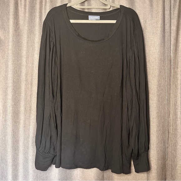 ModCloth Beyond Basic Long Sleeve Top - Black - 4X - Picture 4 of 4